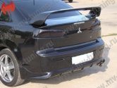 Юбка заднего бампера Zodiak var №1 Mitsubishi Lancer X (2007-2016) только под одинарный выхлоп справа