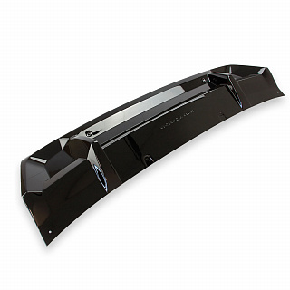Диффузор заднего бампера под фаркоп для Skoda Kodiaq (2016-2024) крашенная в черную текстуру